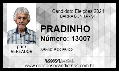 Candidato PRADINHO 2024 - BARRA BONITA - Eleições