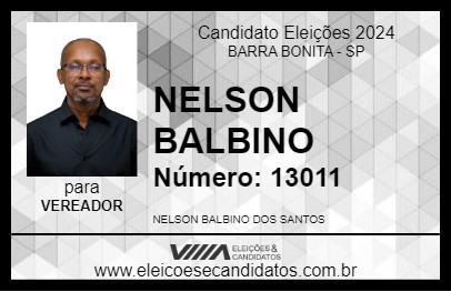 Candidato NELSON BALBINO 2024 - BARRA BONITA - Eleições