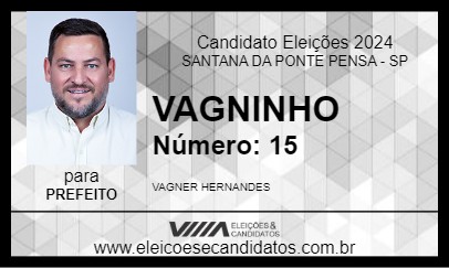 Candidato VAGUININHO 2024 - SANTANA DA PONTE PENSA - Eleições