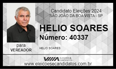 Candidato HELIO SOARES 2024 - SÃO JOÃO DA BOA VISTA - Eleições