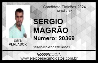 Candidato SERGIO MAGRÃO 2024 - APIAÍ - Eleições