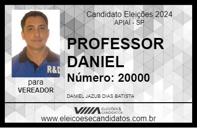 Candidato PROFESSOR DANIEL 2024 - APIAÍ - Eleições