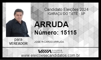 Candidato ARRUDA 2024 - IGARAÇU DO TIETÊ - Eleições