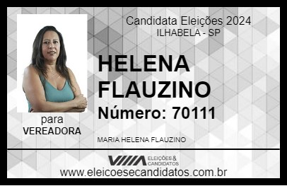 Candidato HELENA FLAUZINO 2024 - ILHABELA - Eleições