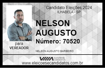 Candidato NELSON AUGUSTO 2024 - ILHABELA - Eleições