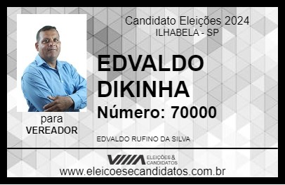 Candidato EDVALDO DIKINHA 2024 - ILHABELA - Eleições