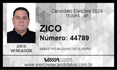 Candidato ZICO 2024 - TEJUPÁ - Eleições