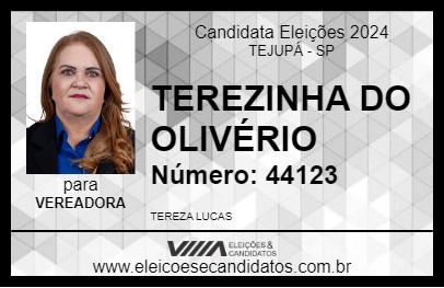 Candidato TEREZINHA DO OLIVÉRIO 2024 - TEJUPÁ - Eleições