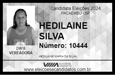 Candidato HEDILAINE SILVA 2024 - PACAEMBU - Eleições