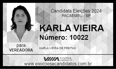 Candidato KARLA VIEIRA 2024 - PACAEMBU - Eleições