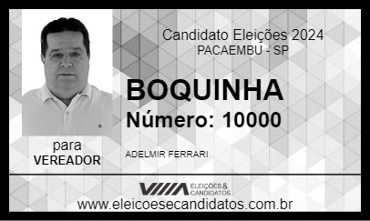 Candidato BOQUINHA 2024 - PACAEMBU - Eleições