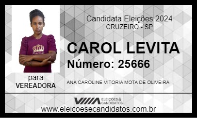 Candidato CAROL LEVITA 2024 - CRUZEIRO - Eleições