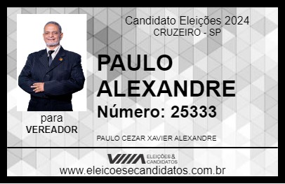 Candidato PAULO ALEXANDRE 2024 - CRUZEIRO - Eleições