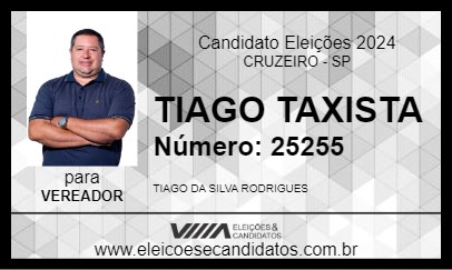 Candidato TIAGO TAXISTA 2024 - CRUZEIRO - Eleições