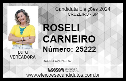 Candidato ROSELI CARNEIRO 2024 - CRUZEIRO - Eleições