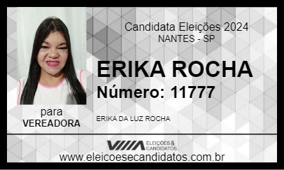 Candidato ERIKA ROCHA 2024 - NANTES - Eleições