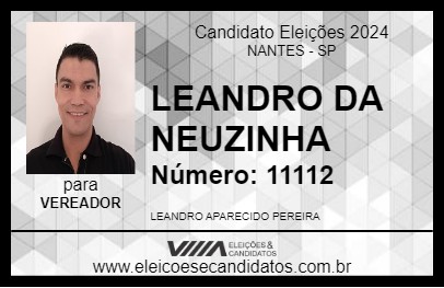 Candidato LEANDRO DA NEUZINHA 2024 - NANTES - Eleições