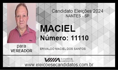 Candidato MACIEL 2024 - NANTES - Eleições