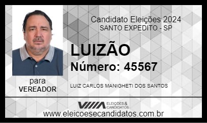 Candidato LUIZÃO 2024 - SANTO EXPEDITO - Eleições