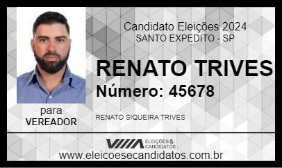 Candidato RENATO TRIVES 2024 - SANTO EXPEDITO - Eleições