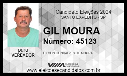 Candidato GIL MOURA 2024 - SANTO EXPEDITO - Eleições