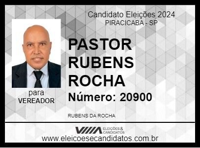 Candidato PASTOR RUBENS ROCHA 2024 - PIRACICABA - Eleições