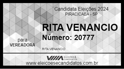 Candidato RITA VENANCIO 2024 - PIRACICABA - Eleições