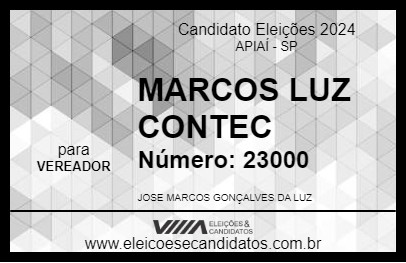 Candidato MARCOS LUZ CONTEC 2024 - APIAÍ - Eleições