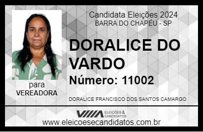 Candidato DORA DO VARDO 2024 - BARRA DO CHAPÉU - Eleições