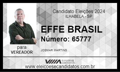 Candidato EFFE BRASIL 2024 - ILHABELA - Eleições