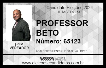 Candidato PROFESSOR BETO 2024 - ILHABELA - Eleições