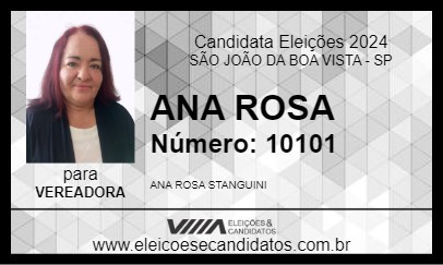 Candidato ANA ROSA 2024 - SÃO JOÃO DA BOA VISTA - Eleições