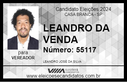 Candidato LEANDRO DA VENDA 2024 - CASA BRANCA - Eleições