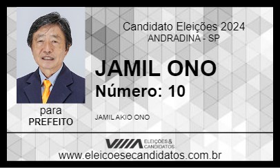 Candidato JAMIL ONO 2024 - ANDRADINA - Eleições