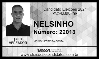 Candidato NELSINHO 2024 - PACAEMBU - Eleições