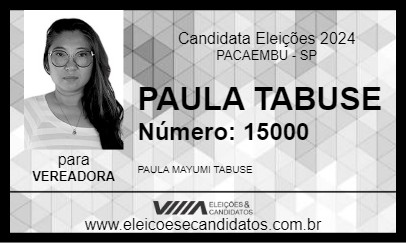 Candidato PAULA TABUSE 2024 - PACAEMBU - Eleições