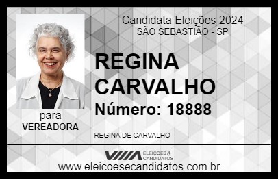 Candidato REGINA CARVALHO 2024 - SÃO SEBASTIÃO - Eleições