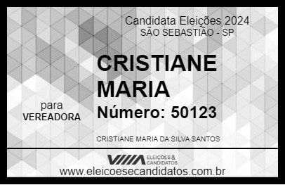 Candidato CRISTIANE MARIA 2024 - SÃO SEBASTIÃO - Eleições