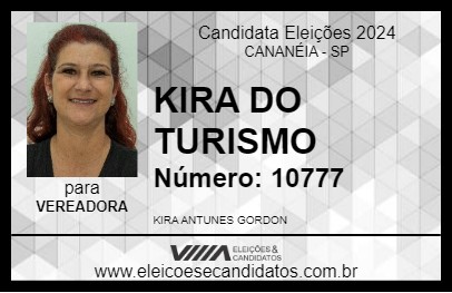 Candidato KIRA DO TURISMO 2024 - CANANÉIA - Eleições