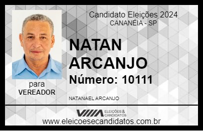 Candidato NATAN ARCANJO 2024 - CANANÉIA - Eleições