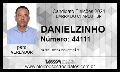 Candidato DANIELZINHO 2024 - BARRA DO CHAPÉU - Eleições