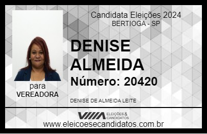 Candidato DENISE ALMEIDA 2024 - BERTIOGA - Eleições