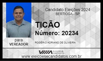 Candidato TICÃO 2024 - BERTIOGA - Eleições