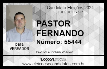 Candidato PASTOR FERNANDO 2024 - LUPÉRCIO - Eleições