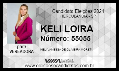 Candidato KELI LOIRA 2024 - HERCULÂNDIA - Eleições