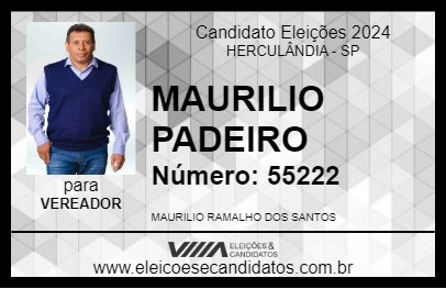 Candidato MAURILIO PADEIRO 2024 - HERCULÂNDIA - Eleições