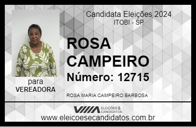 Candidato ROSA CAMPEIRO 2024 - ITOBI - Eleições