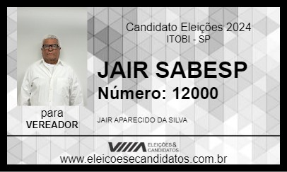 Candidato JAIR SILVA 2024 - ITOBI - Eleições