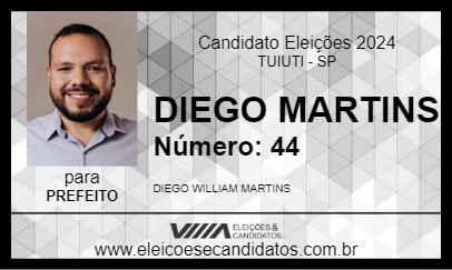 Candidato DIEGO MARTINS 2024 - TUIUTI - Eleições