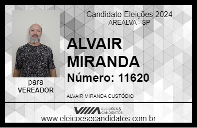 Candidato ALVAIR MIRANDA 2024 - AREALVA - Eleições